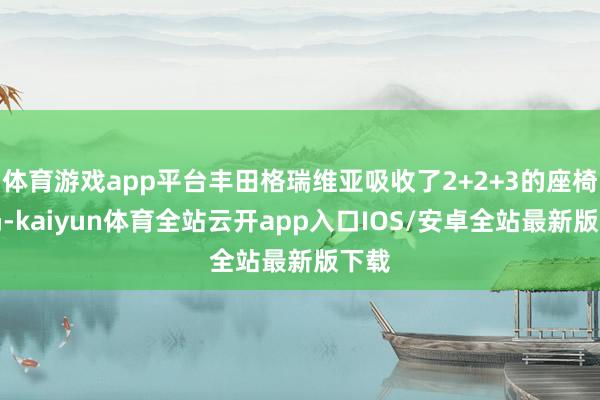 体育游戏app平台丰田格瑞维亚吸收了2+2+3的座椅布局-k