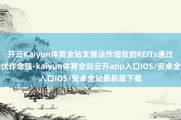 开云Kaiyun体育全站支握运作细致的REITs通过扩募机制作念优作念强-kaiyun体育全站云开app入口IOS/安卓全站最新版下载