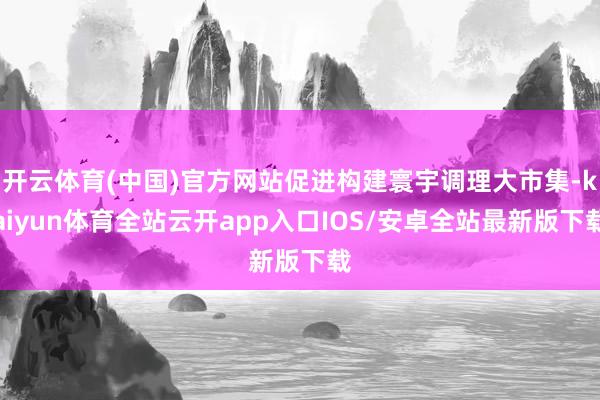 开云体育(中国)官方网站促进构建寰宇调理大市集-kaiyun体育全站云开app入口IOS/安卓全站最新版下载