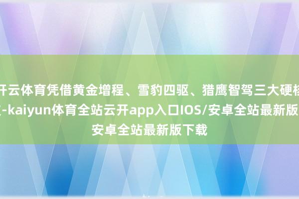 开云体育凭借黄金增程、雪豹四驱、猎鹰智驾三大硬核科技-kai