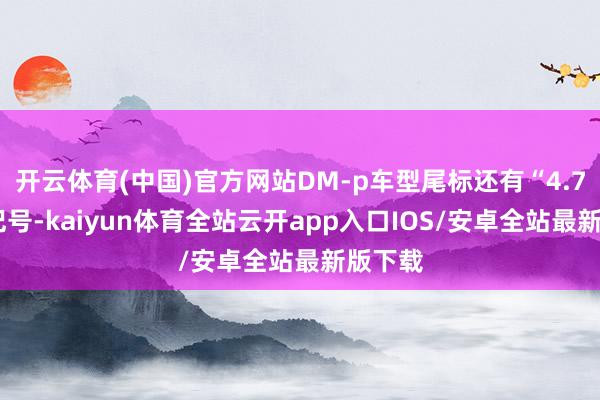 开云体育(中国)官方网站DM-p车型尾标还有“4.7s”的记