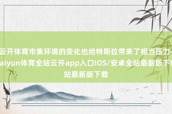 云开体育市集环境的变化也给特斯拉带来了相当压力-kaiyun体育全站云开app入口IOS/安卓全站最新版下载