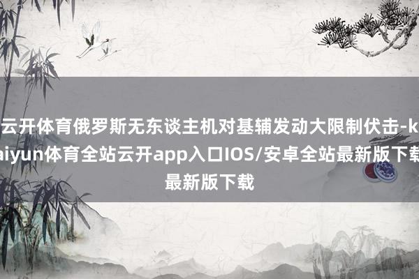 云开体育俄罗斯无东谈主机对基辅发动大限制伏击-kaiyun体
