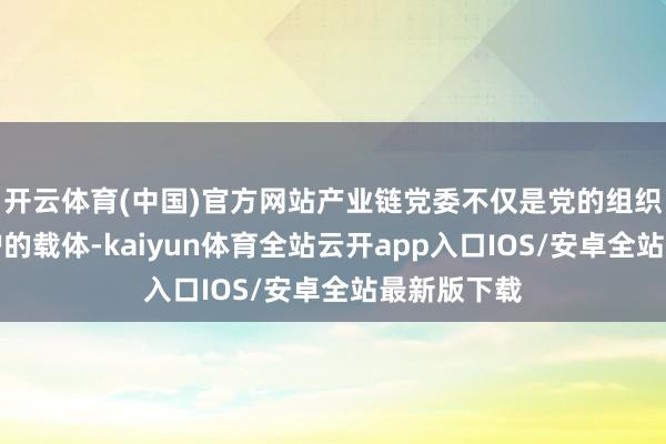 开云体育(中国)官方网站产业链党委不仅是党的组织和职责袒护的载体-kaiyun体育全站云开app入口IOS/安卓全站最新版下载
