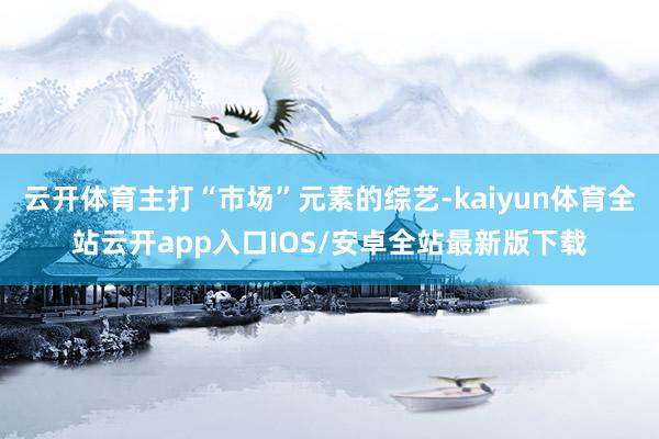 云开体育主打“市场”元素的综艺-kaiyun体育全站云开ap