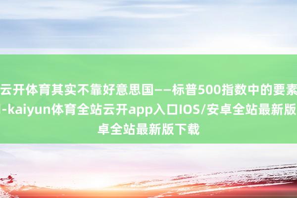 云开体育其实不靠好意思国——标普500指数中的要素公司-ka