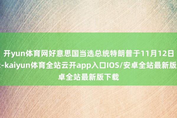 开yun体育网好意思国当选总统特朗普于11月12日晓示-kaiyun体育全站云开app入口IOS/安卓全站最新版下载