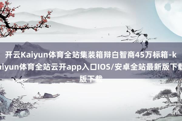 开云Kaiyun体育全站集装箱辩白智商45万标箱-kaiyun体育全站云开app入口IOS/安卓全站最新版下载