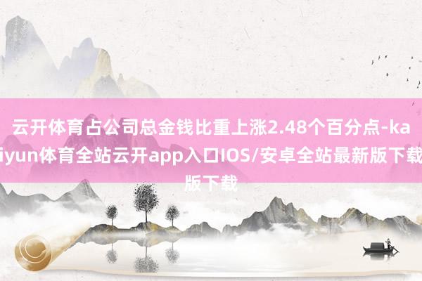 云开体育占公司总金钱比重上涨2.48个百分点-kaiyun体育全站云开app入口IOS/安卓全站最新版下载