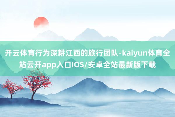 开云体育行为深耕江西的旅行团队-kaiyun体育全站云开app入口IOS/安卓全站最新版下载