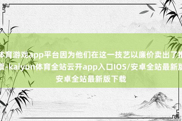 体育游戏app平台因为他们在这一技艺以廉价卖出了推特股票-kaiyun体育全站云开app入口IOS/安卓全站最新版下载